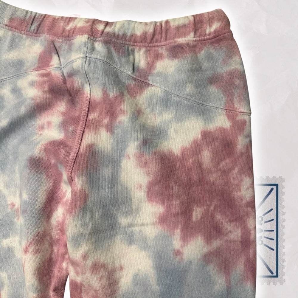 NWT LoveShackFancy ‘Etty’ Cropped Jogger Pant in Pink & Blue Tie Dyed Cotton XS - Picture 13 of 16
